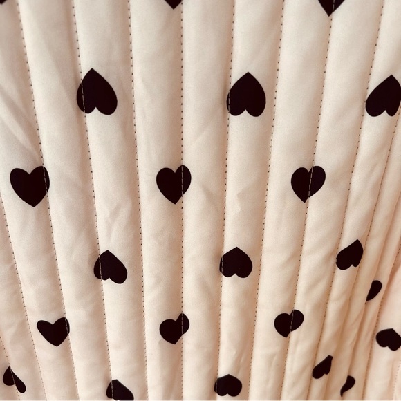 QUILTED HEART LIGHTWEIGHT OPEN PUFFER JACKET SIZE LARGE PINK BLACK - Picture 12 of 16